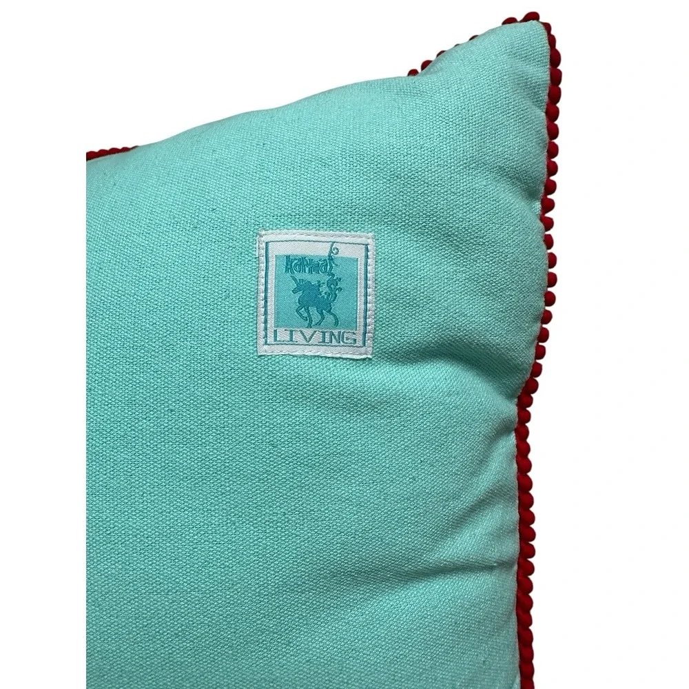 Dachshund Dotson Dog Scarf Riding Vespa Scooter Karma Living Embroidered Pillow